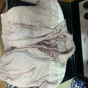 Pink and White Puffer Jacket